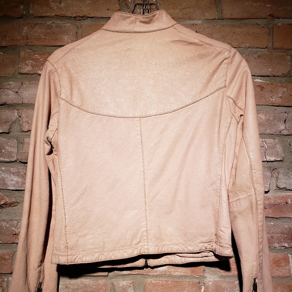 Vintage, Distressed Pink Leather Jacket - Picture 3 of 8